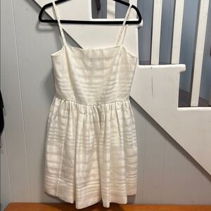 Kate Spade White Pleated Mini Sundress